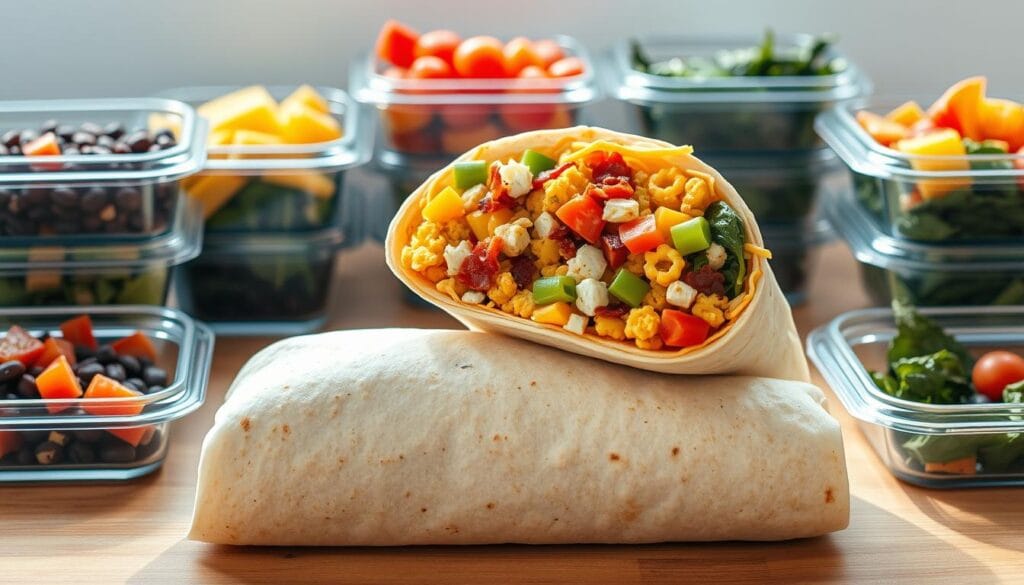 meal prep breakfast burritos